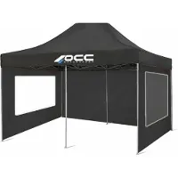 OCC Motorsport Paroi de tente OCC Motorsport OCCCARP33 Noir Oxford 420D 6 x 2 m Fenêtre