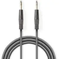Nedis OnStage series - Câble audio - jack mono mâle pour jack mono mâle - 3 m - gris foncé