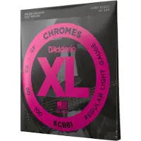 D'addario And Co ECB81 Chromes Flatwound Long Scale Regular Light 45-100