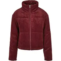 Urban Classics Veste mi-saison 'Corduroy Puffer Jacket' bourgogne
