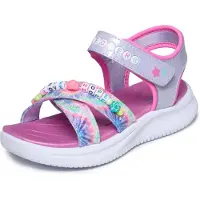 SKECHERS Jumpster Sandal - Tie Dye BFFS Meiden Sandalen - Roze - Maat 27