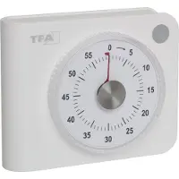 TFA-Dostmann Elektronischer Timer, Minuteur, Blanc
