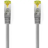 Nedis Câble réseau Cat 8.1 - S/FTP - RJ45 mâle - RJ45 mâle - 1,00 m - Rond - LSZH - Gris - Etiquette