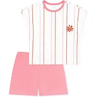 Schiesser Pyjama ' Kids Nightwear ' rose / blanc