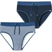 Schiesser Maillot de bain ' Ocean Swim ' bleu / bleu nuit / blanc