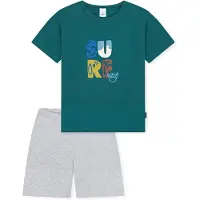 Schiesser Pyjama ' Kids Nightwear ' gris chiné / vert