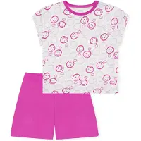 Schiesser Pyjama ' Kids Nightwear ' rose / blanc cassé