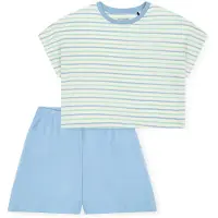 Schiesser Pyjama ' Teens Nightwear ' bleu clair / menthe / blanc