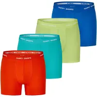 Happy Shorts Boxers turquoise / gentiane / pomme / rouge orangé