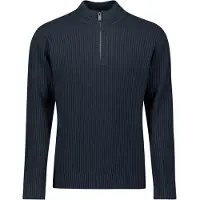 No-excess Pull Demi-Zip Rib Marine Bleu Bleu foncé taille L