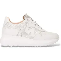 Wonders pour femme. A-4021 Ultrafly21 Leather Sneakers white (36), Cuir, Blanc, 3 à 5 cm, Lacets, Casuel