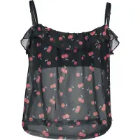 Pussy deluxe Top Rockabilly de - Sweet Cherries - S - XXL - pour Femme - noir - Taille XXL