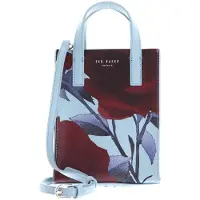 Ted Baker sac à main sac à épaule bandoulière Everrly Mini Rose Print Icon Bag Mid Blue multicolore