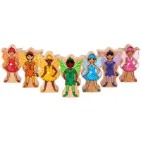 Lanka Kade - Set de jeu « Fées arc-en-ciel » - 7 pièces - Jouets en bois