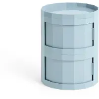 HAY Facet Cabinet Misty Blue | 20 (2 doors, H49) | With feet and castors