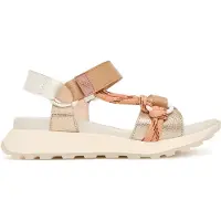 Hispanitas pour femme. CHV264869 Sandales en or Amber (39), Cuir, Blanc, Marron, 3 à 5 cm, Velcro, Casuel