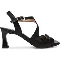 Hispanitas pour femme. HV264814 Sandales Rose noir (40), Cuir, 5 à 8 cm, Boucle, Casuel
