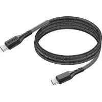 Forcell Câble carbone type C vers type C 4.0 QC Power Delivery PD 100W CB-04C noir 1 mètre