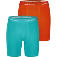 Happy Shorts Boxers turquoise / rouge orangé