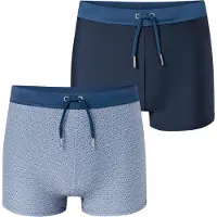 Schiesser Maillot de bain ' Ocean Swim ' bleu / bleu nuit / blanc