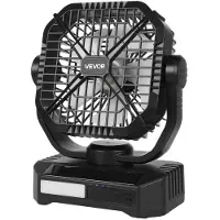 Vevor Ventilateur Solaire Rechargeable 10400 mAh Ventilateur Portable Silencieux 20 cm