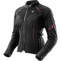 Rebelhorn Veste textile imperméable pour moto Jax, pour femmes, noire/rose, taille 4XL