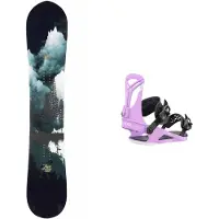 Rossignol - Packs (snowboard + fix) - Snowboard all-mountain - Pack Airis 2026 pour Femme en Bois - Noir