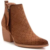 Refresh pour femme. 17251903-TAUPE Bottines en cuir 172519 taupe (36), 5 à 8 cm, Fermeture éclair, Casuel