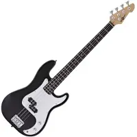 Gear4Music Guitare Basse LA par Noir