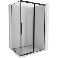 Mexen Rox cabine de douche coulissante droite 90 x 95 cm, cadre noir, noir - 8C2-090-095-70-70-P