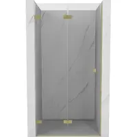Mexen Lunar-F portes de douche pliantes gauche 90 cm, transparent, or brossé - 836-090-000-55-00-L