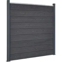 vidaXL Ensemble d'éléments de clôture Gris 872x186 cm WPC