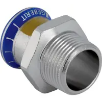 Geberit GE Mapress, acier inoxydable, gaz, transition, d15 mm, R1/2, 1 pièce.