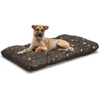 AIO Factory Coussin pour chien PRESTIGE 100x70 cm imperméable, motif os dorés