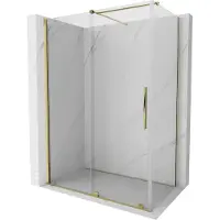 Mexen Velar paroi de douche coulissante 140 x 80 cm, transparent, or - 871-140-080-01-50