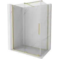Mexen Velar cabine de douche à enrouler 150 x 80 cm, Transparent, or brossé - 871-150-080-01-55