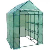 Floordirekt Serre | Biotopia | env. 2m² | 143x143x195 cm | + 12 étagères en treillis