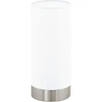 Eglo 95775 Damasco 1 lampe de table nickel mat blanc
