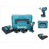 Makita Visseuse à chocs sans fil DTW 181 RGJ 18 V 210 Nm 1/2" sans balais + 2 batteries 6,0 Ah + chargeur + Makpac
