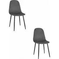 Leobert Chaises Valora COMO gris foncé x2 | Paire de chaises élégantes pour la décoration intérieure