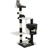 Lionto Arbre à chat, 112cm noir/blanc pour chats