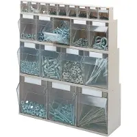 Lockweiler Magasin transparent H 242 x L 600 x P 203 mm bleu - 1500391