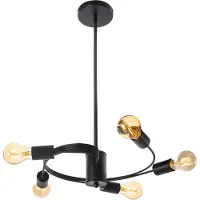 Toolight Lampe APP739-5CP Black