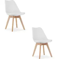 Leobert Chaises Valora MARK blanches x2 | Paire de chaises blanches pour ambiances minimalistes