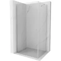 Mexen Pretoria cabine de douche avec porte battante 80 x 120 cm, Transparent, Chrome - 852-080-120-01-00