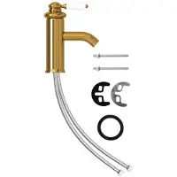 vidaXL Robinet de lavabo Golden 130x180 mm