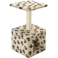 vidaXL Arbre à chat Sisal 55 cm Beige Impression de pattes