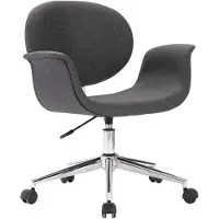 vidaXL Chaise de bureau pivotante Gris Tissu