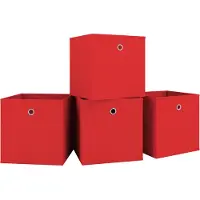 VCM Ensemble de 4 boîtes pliantes | Boîte pliante Boîte en tissu | Boîte pliante | Dimensions env. H. 28 x W. 27 x D. 27 cm | Boîte à étagères - Boxas