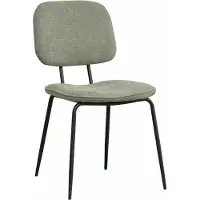 NABER Aiden 1R, chaise, piétement noir, housse verte (01)